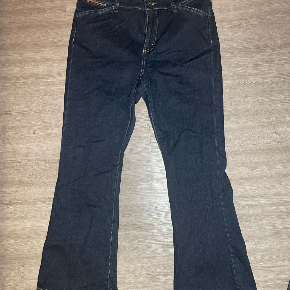 Ralph Lauren Dark Blue Flare Jeans Size 10 PreOwned